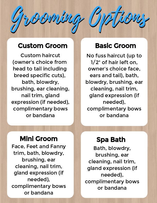 grooming menu 2